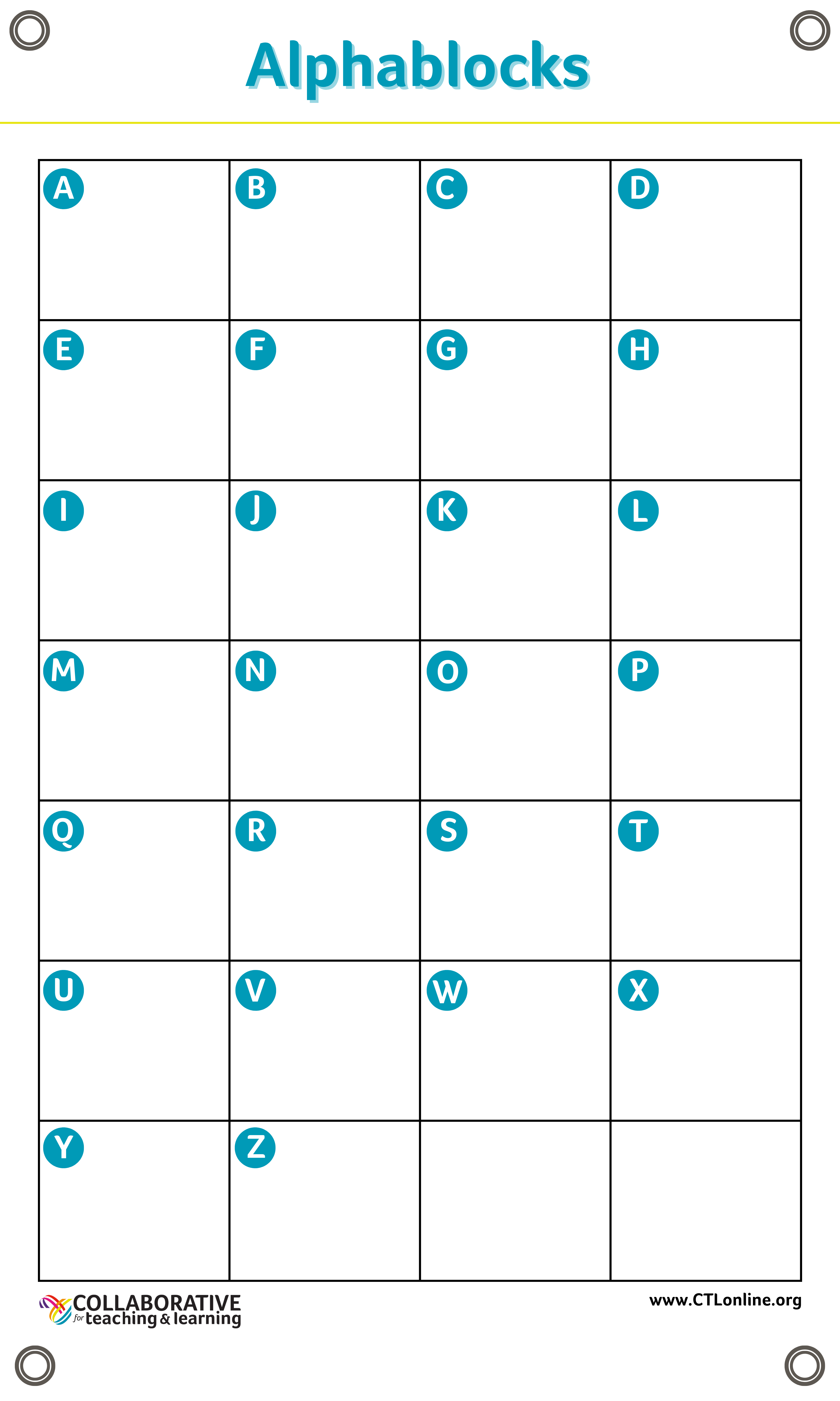 Alphablocks Classroom Chart